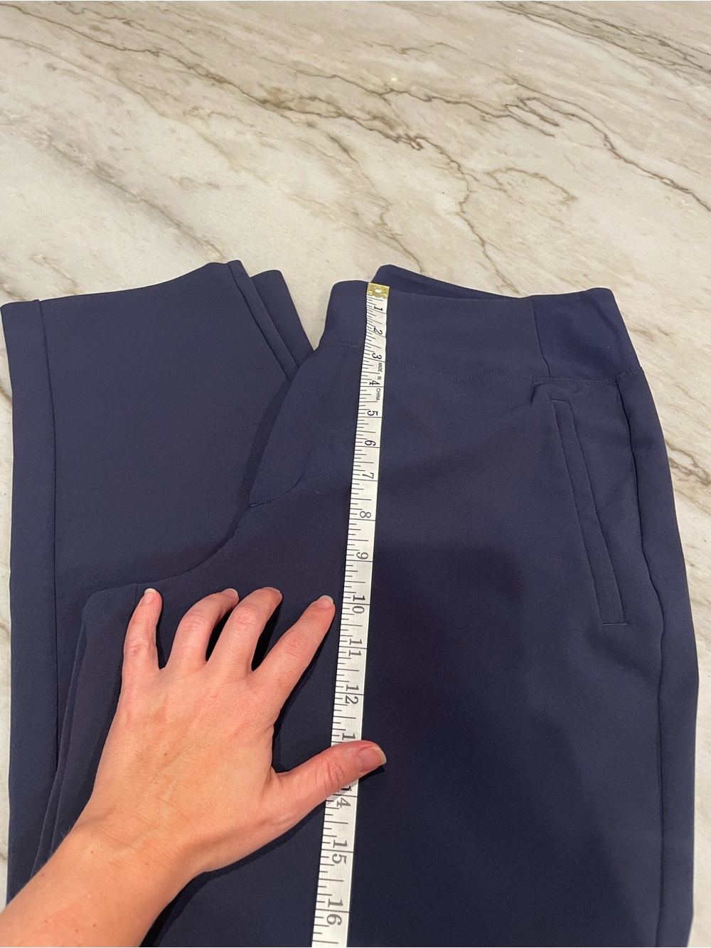 ATHLETA Endless Pant in NAVY size 12 Petite - Picture 6 of 11